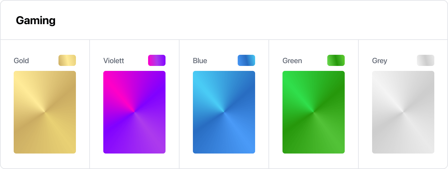 NFT Gaming Color Theme
